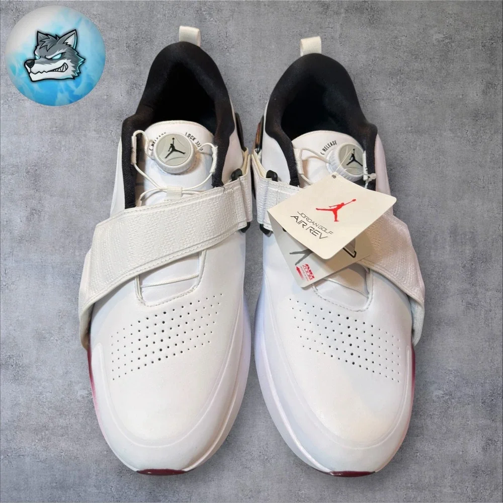 Air Jordan Rev Golf Shoes White Black Team Red Men's Size 12 New FV6338-104
